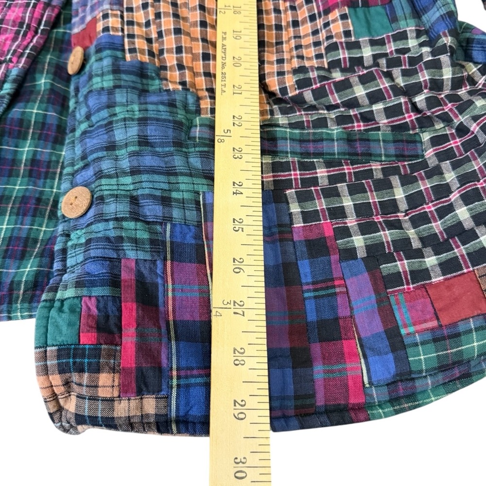 Patch Magic Quilted Plaid Button Up Jacket Women'… - image 6